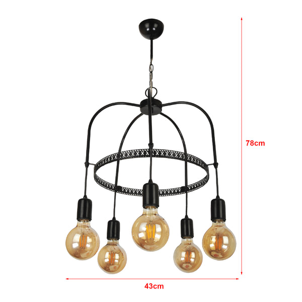 Lustră suspendată Llandudno E27 metal în diferite culori și dimensiuni [lux.pro]