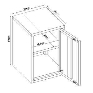 Dulap metalic de perete Burlöv 50x33x35 cm [en.casa]