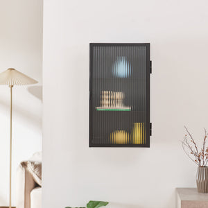 Dulap de perete cu usa sticla canelata Zundert 60x35x15 cm [en.casa]