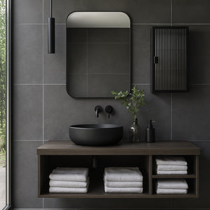 Dulap de perete cu usa sticla canelata Zundert 60x35x15 cm [en.casa]
