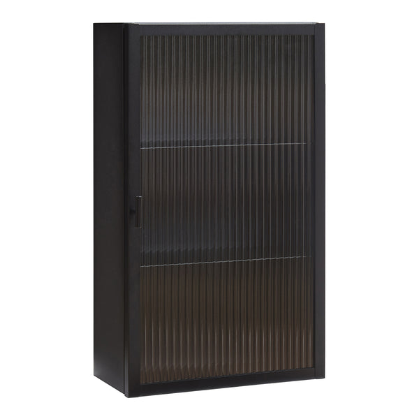 Dulap de perete cu usa sticla canelata Zundert 60x35x15 cm [en.casa]