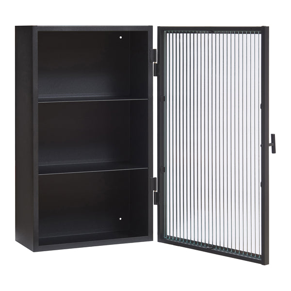 Dulap de perete cu usa sticla canelata Zundert 60x35x15 cm [en.casa]