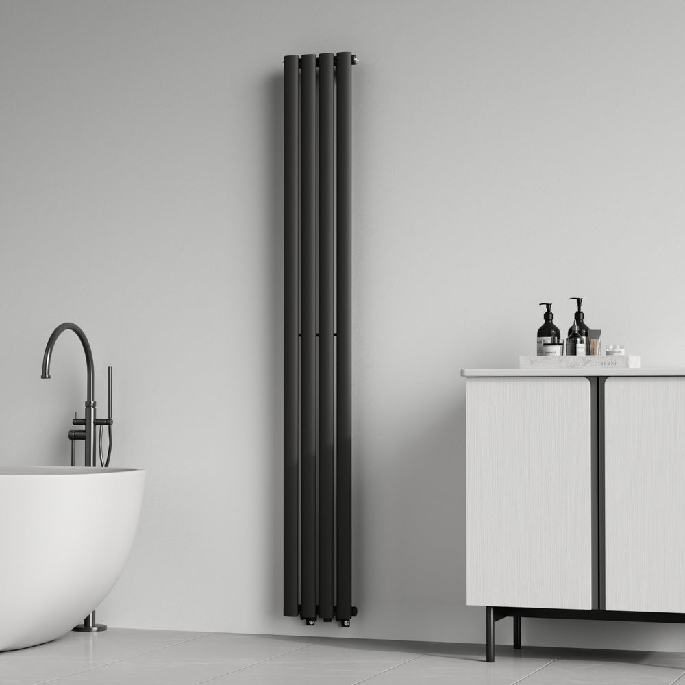 Radiator Nore 180x24cm negru 484W [neu.haus]
