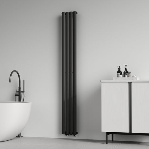 Radiator Nore 180x24cm negru 484W [neu.haus]