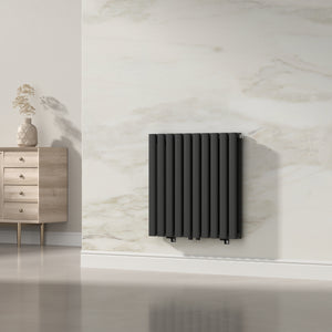 Radiator dublu Nore 60x60cm negru 800W [neu.haus]