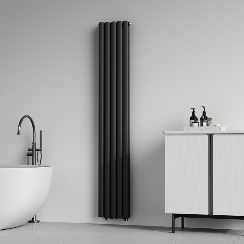 Radiator dublu NoreM2 180x30cm negru 1122W [neu.haus]