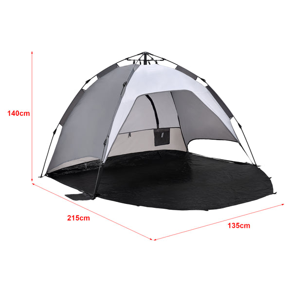Cort plaja Mullsjö 215 x 135 x 140 cm culori diferite [pro.tec]