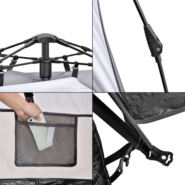 Cort plaja Mullsjö 215 x 135 x 140 cm culori diferite [pro.tec]