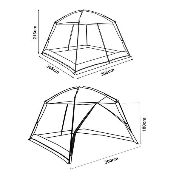 Pavilion gradina Beekdaelen 305x305x213cm culori diferite [pro.tec]