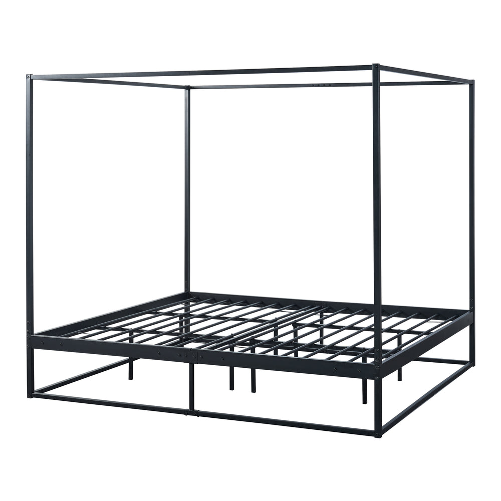 Himmelbett Kristianstad Metall Schwarz in versch. Größen [en.casa] - premiumXL