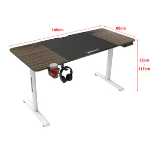 Birou Hayward 140 x 60 x 72 x 117 cm cu inaltime reglabila culori diferite [pro.tec]