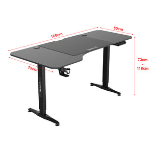 Birou inaltime reglabila Oxnard 160x60x118 cm culori diferite [pro.tec]