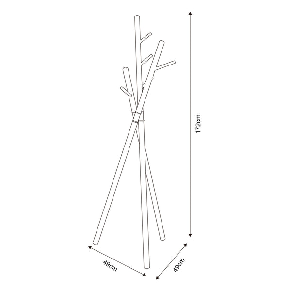Cuier pom Laerdal 172x49x49 cm otel [en.casa]