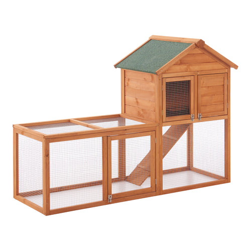 Kaninchenstall Kelkheim 110x160x61cm Tannenholz [en.casa] - premiumXL