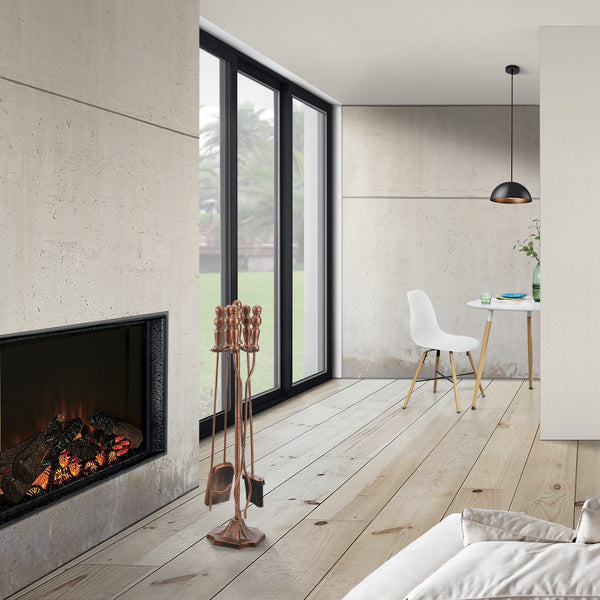 Set accesorii semineu Dovre 80 x 17,5 cm metal culori diferite [en.casa]