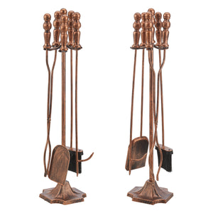 Set accesorii semineu Dovre 80 x 17,5 cm metal culori diferite [en.casa]