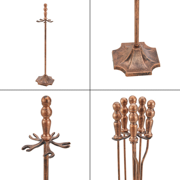 Set accesorii semineu Dovre 80 x 17,5 cm metal culori diferite [en.casa]