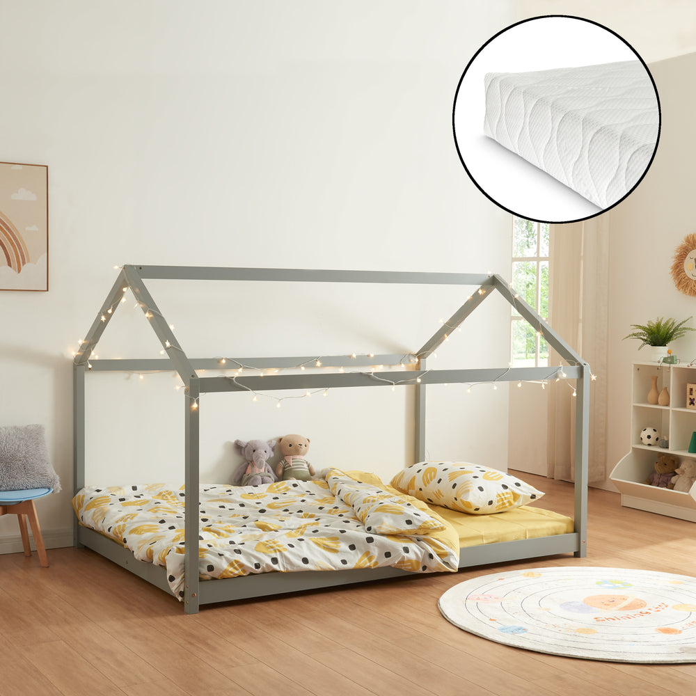 Kinderbett Cerro mit Matratze in versch. Farben und Größen [en.casa] - premiumXL