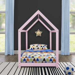 Pat copii Arti 206 x 98 x 142 cm design casuta culori diferite [en.casa]