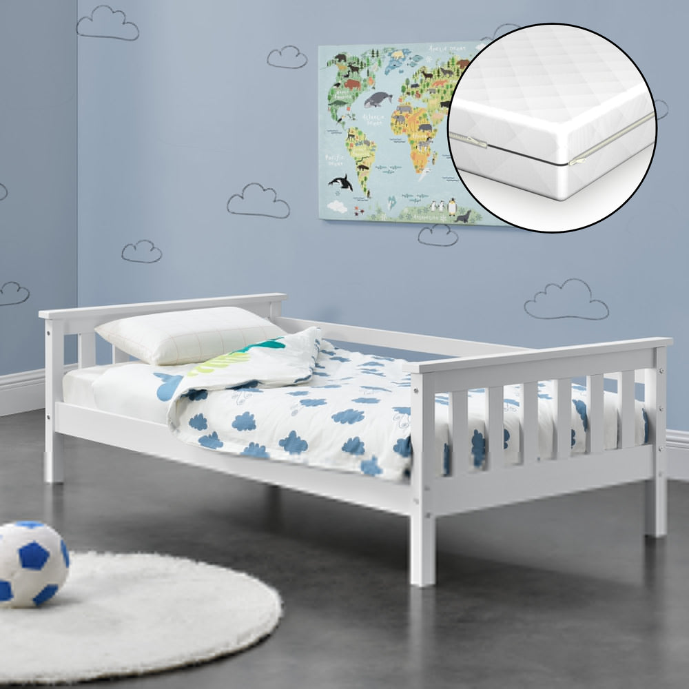 Kinderbett Nuuk mit Kaltschaummatratze in versch. Farben und Größen [en.casa] - premiumXL