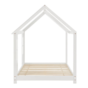 Pat casuta copii design semi deschis Tostedt brad [en.casa]