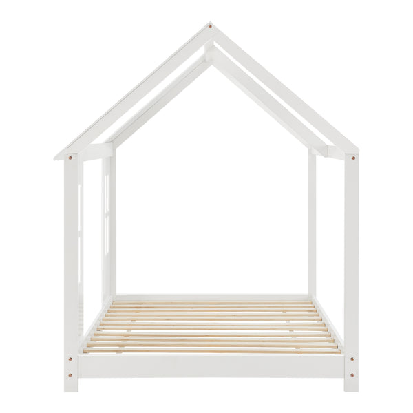 Pat casuta copii design semi deschis Tostedt brad [en.casa]