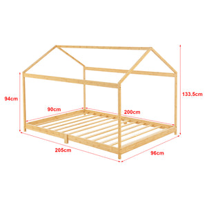Patut pentru copii Vindafjord bambus în diferite dimensiuni + saltea [en.casa]
