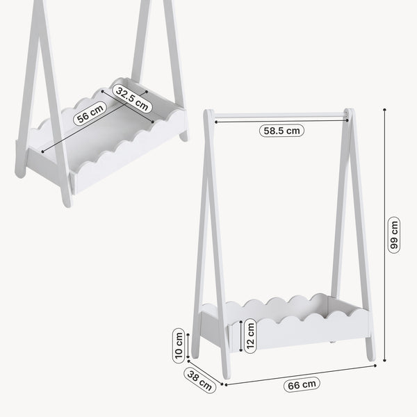 Suport haine copii Vestnes 99x66x38 cm [en.casa]