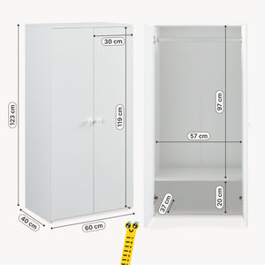 Dulap de haine Beldinupp 123x60x40 cm [en.casa]