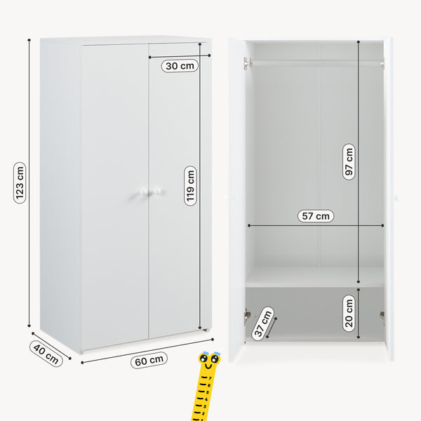 Dulap de haine Beldinupp 123x60x40 cm [en.casa]
