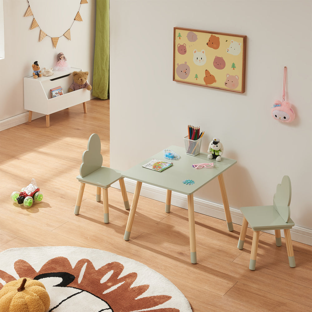 Set masa cu 2 scaune copii Hovle [en.casa]