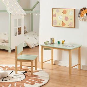 Set masa cu scaun copii design cu compartiment depozitare Skjåk [en.casa]