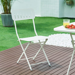 Set 2 scaune pliabile Sande 84,5x42x50cm otel [en.casa]
