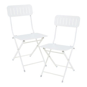 Set 2 scaune pliabile Sande 84,5x42x50cm otel [en.casa]