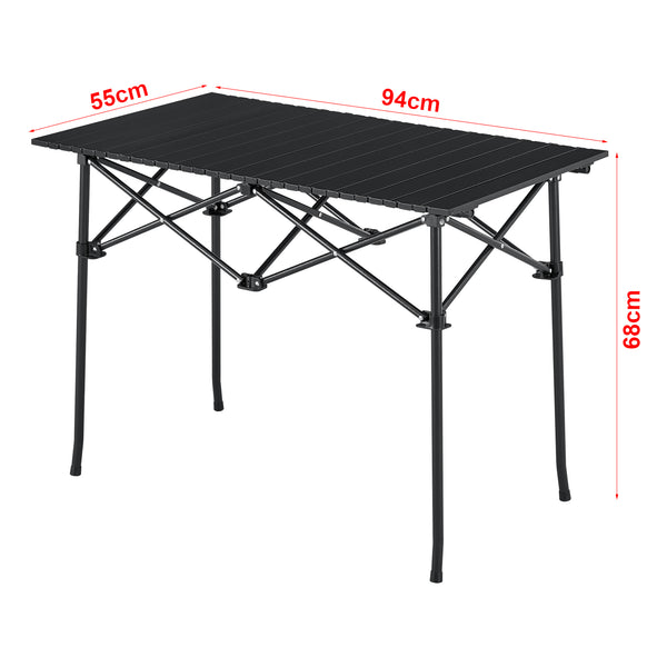 Masa camping pliabila Castilenti otel aluminiu [en.casa]