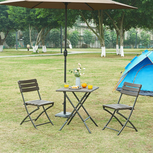 Masa pliabila camping Lillestrøm maro inchis [en.casa]