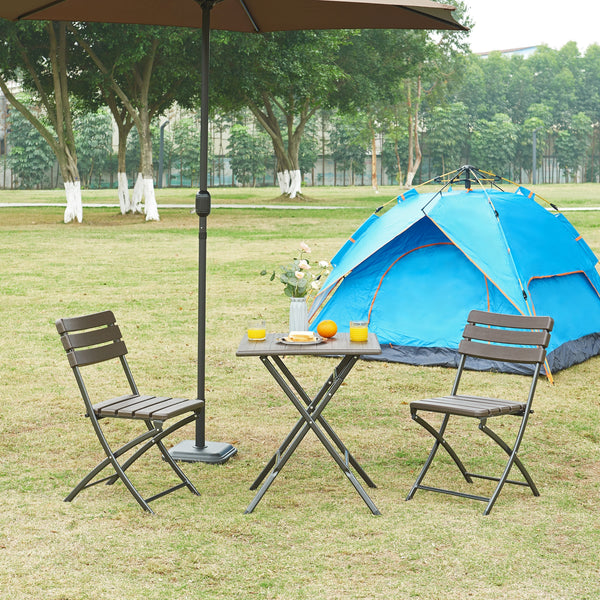 Masa pliabila camping Lillestrøm maro inchis [en.casa]