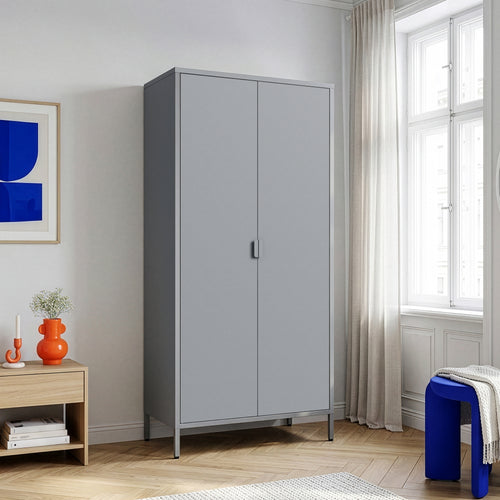 Dulap haine cu 2 usi Esteli 170x80x45 cm otel [en.casa]