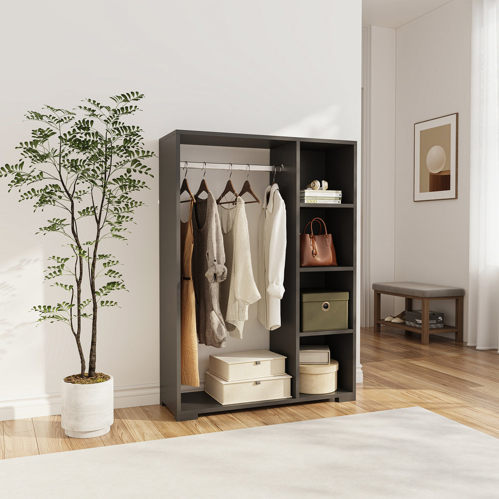 Dulap haine deschis Nesbyen 126x90x30cm PAL plastic [en.casa]