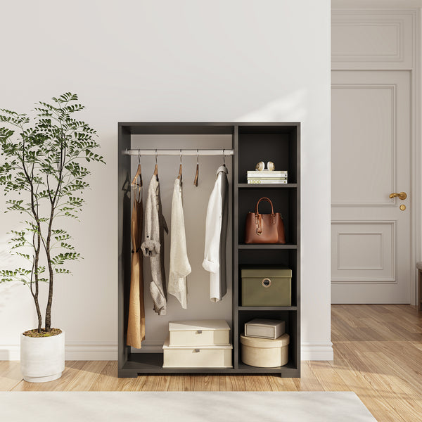 Dulap haine deschis Nesbyen 126x90x30cm PAL plastic [en.casa]