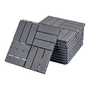 Set 10 buc placi podea exterior Alliste 30x30cm montaj click [casa.pro]