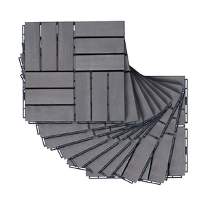 Set 10 buc placi podea exterior Alliste 30x30cm montaj click [casa.pro]