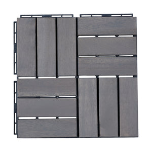 Set 10 buc placi podea exterior Alliste 30x30cm montaj click [casa.pro]