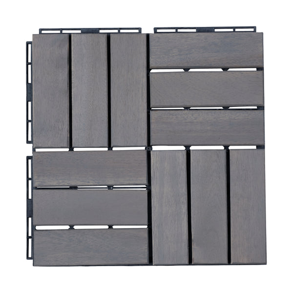 Set 10 buc placi podea exterior Alliste 30x30cm montaj click [casa.pro]