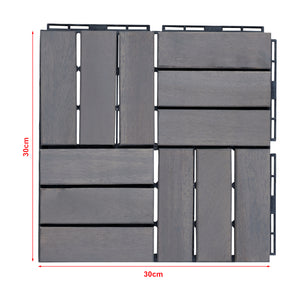 Set 10 buc placi podea exterior Alliste 30x30cm montaj click [casa.pro]