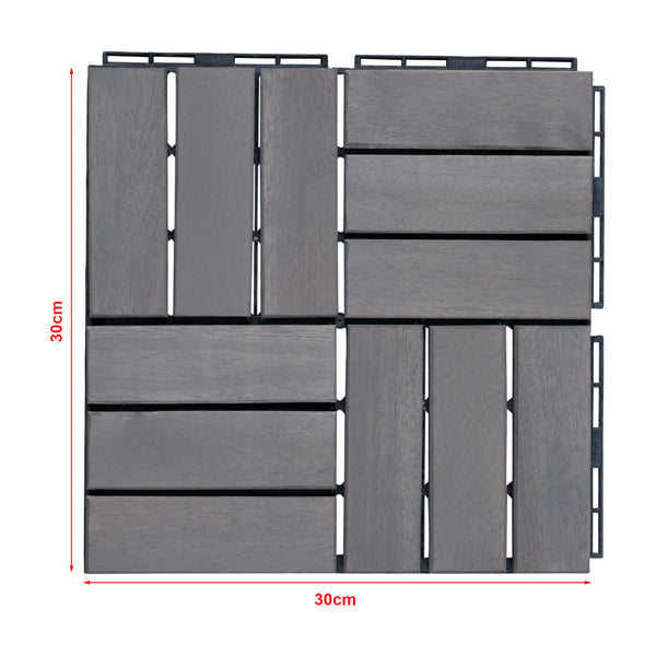 Set 10 buc placi podea exterior Alliste 30x30cm montaj click [casa.pro]