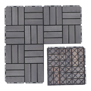 Set 10 buc placi podea exterior Alliste 30x30cm montaj click [casa.pro]