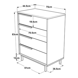 Comoda Vesanto 95x75x44,5cm PAL [en.casa]