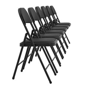 Set 6 scaune birou tapitate pliabile  80x46x50 cm [pro.tec]