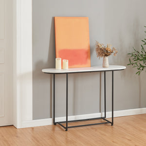 Konsolentisch Nordfron 120x40x75 cm Marmor, weiß [en.casa] - premiumXL